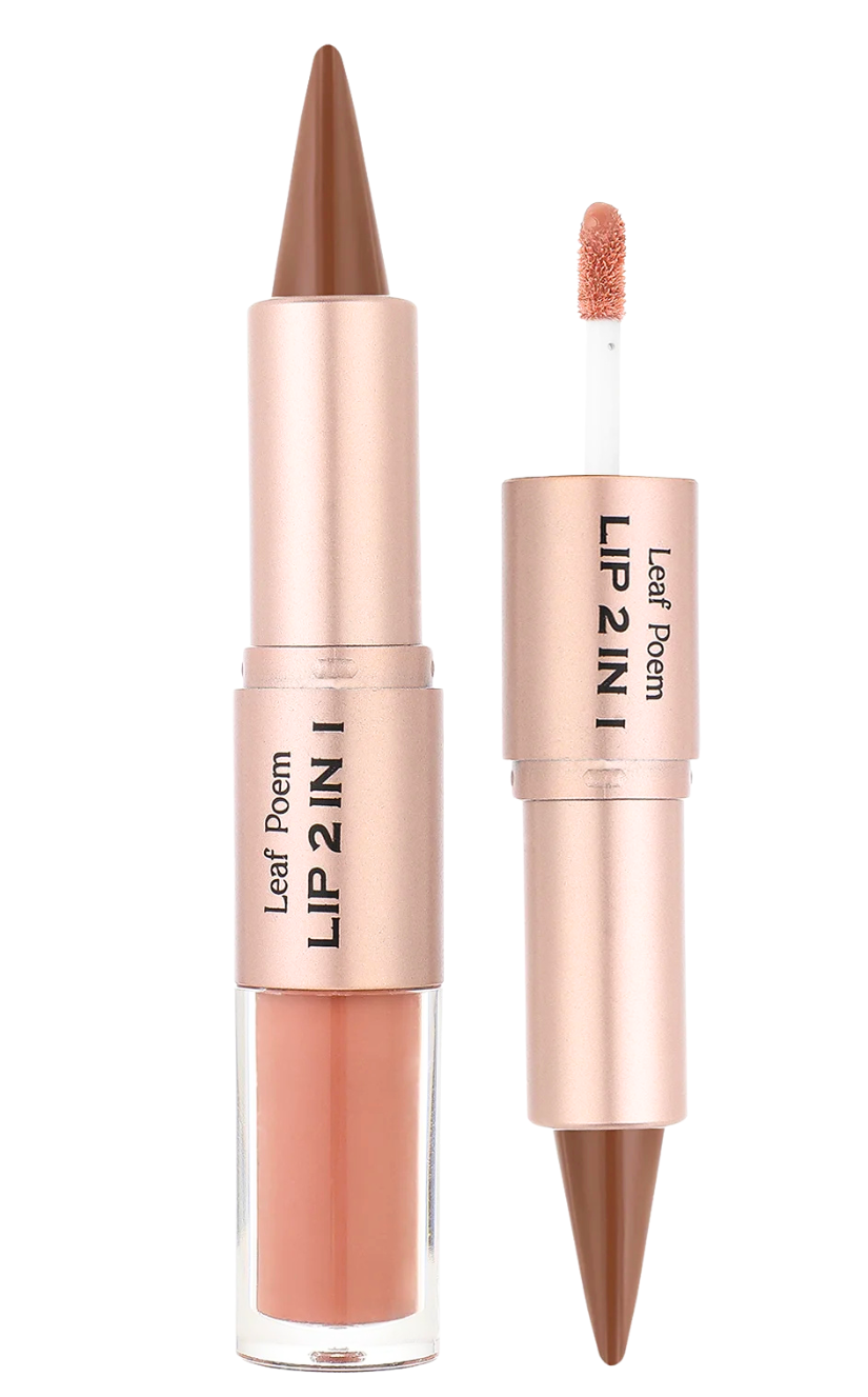 2-in-1 Lip Duo: Matte + Gloss - Precise Waterproof Contour