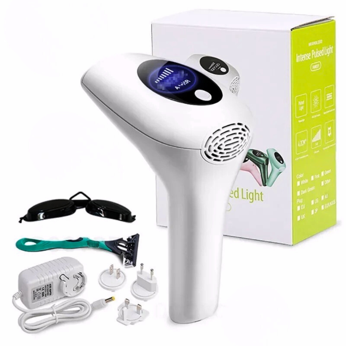 IPL Laser Hair Removal Device with 900,000 Flashes - Painless Permanent Hair Removal at Home - Ice Cool