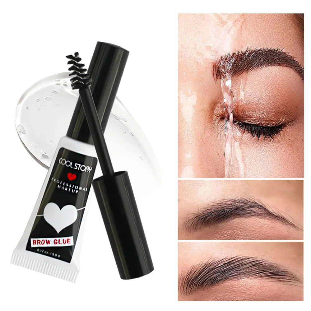 Waterproof Transparent Eyebrow Shaping Gel, Long-Lasting Natural Eyebrow Shaping Gel, 3D Eyebrow Enhancers 