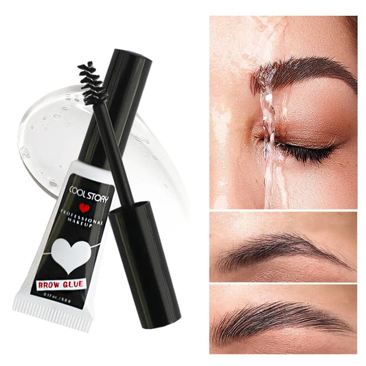 Waterproof Transparent Eyebrow Shaping Gel, Long-Lasting Natural Eyebrow Shaping Gel, 3D Eyebrow Enhancers 