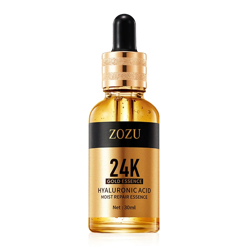 24K Gold &amp; Hyaluronic Acid Face Serum - Intense Moisturizing Anti-Aging