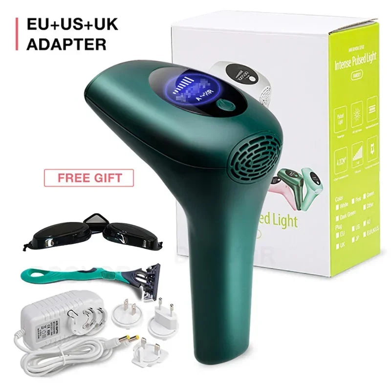 IPL Laser Hair Removal Device with 900,000 Flashes - Painless Permanent Hair Removal at Home - Ice Cool
