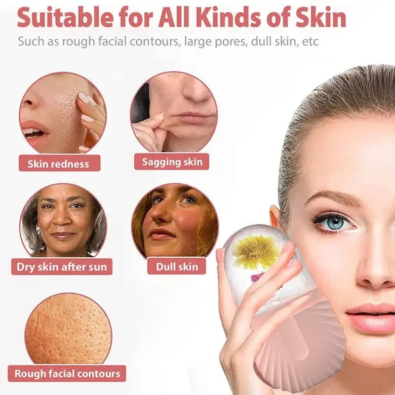 Rouleau à glace pour les soins de la peau, outils de lifting, plateaux à glaçons, globe de glace, masseur IkFace, outil de soin de la peau - Univers de beaute